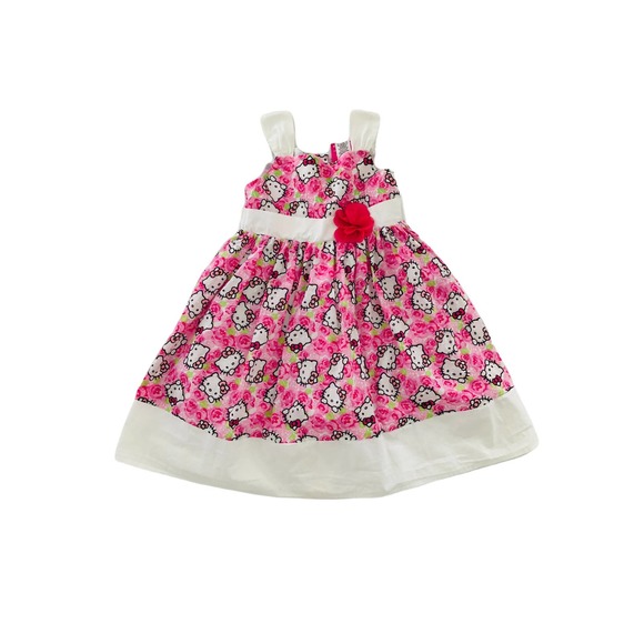 Hello Kitty Girls Layered Dress S 5 - Picture 1 of 7